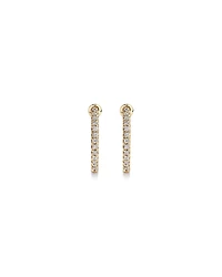 Hoop Earrings With 0.25 Carat TW Of Diamonds in 10kt White Gold
