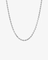 50cm (20") 3.5mm-4mm Width Rope Chain in Sterling Silver