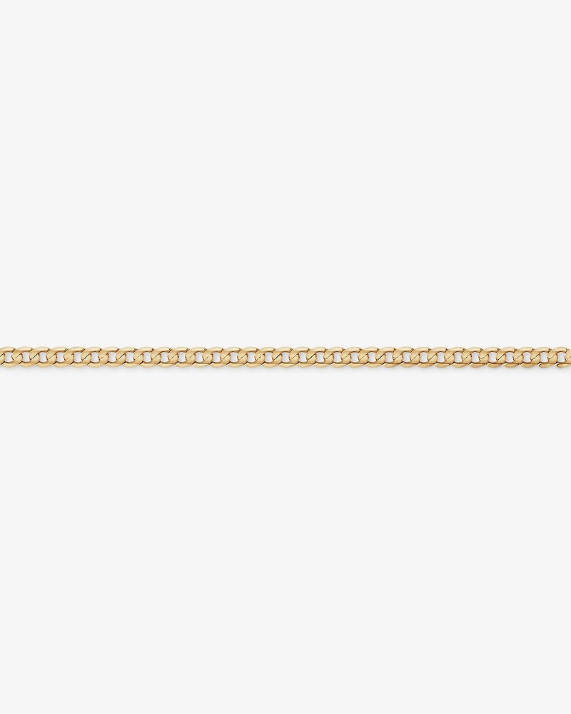 21cm (8.5") 3.75mm Flat Beveled Curb Bracelet in 10kt Yellow Gold