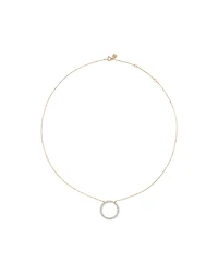 0.85 Carat TW Laboratory-Grown Diamond Circle Necklace in 10kt Yellow Gold
