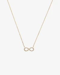 Infinity Necklace with Diamonds in 10kt Yellow Gold