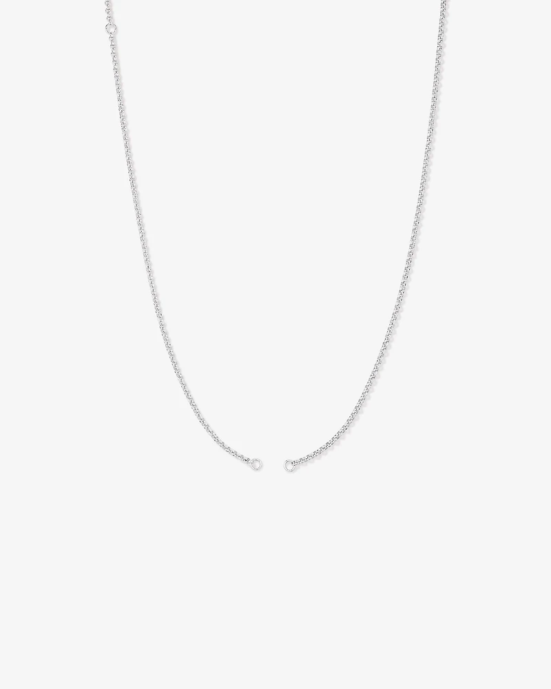 50cm (20") Fine Belcher Open Pendant Chain in Sterling Silver