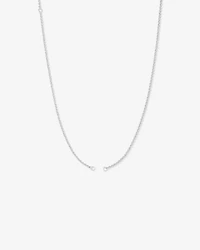 50cm (20") Fine Belcher Open Pendant Chain in Sterling Silver