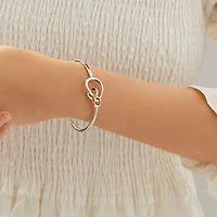Bracelet jonc Knots en argent sterling et en or rose 10 K