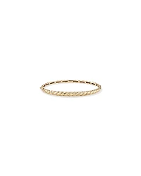 Diamond-Cut Crossaint Bangle in 10kt Yellow Gold