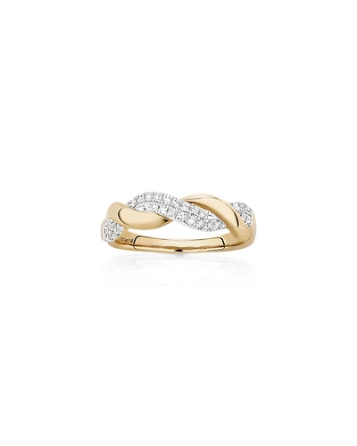 Twist Ring with 0.20 Carat TW of Diamonds in 10kt Yellow Gold