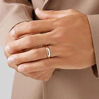 5mm High Domed Wedding Band in 10kt Rose Gold