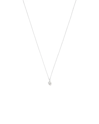 Collier Pendentif Halo En Forme De Cœur Avec Zircon Cubique En Argent Sterling