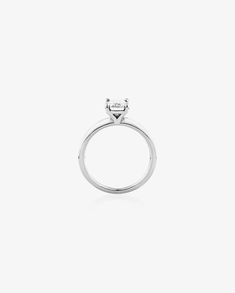 1.25 Carat TW Emerald Cut Laboratory-Grown Diamond Solitaire Engagement Ring In 14kt White Gold