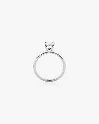 1.25 Carat TW Emerald Cut Laboratory-Grown Diamond Solitaire Engagement Ring In 14kt White Gold