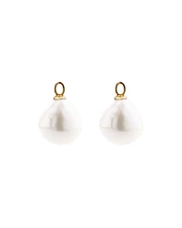 Pendants d'oreilles en barre de 6 à 6,5 mm en or jaune 10 K avec perles baroques d'eau douce de culture