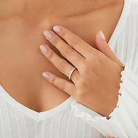 Bague de mariage en or blanc 14 carats avec diamants d'un total de 0,50 carat, sertis en canal, modèle Evermore.