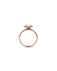 1.46 Carat TW Oval Cut Laboratory-Grown Diamond Halo Engagement Ring in 14kt Rose and White Gold