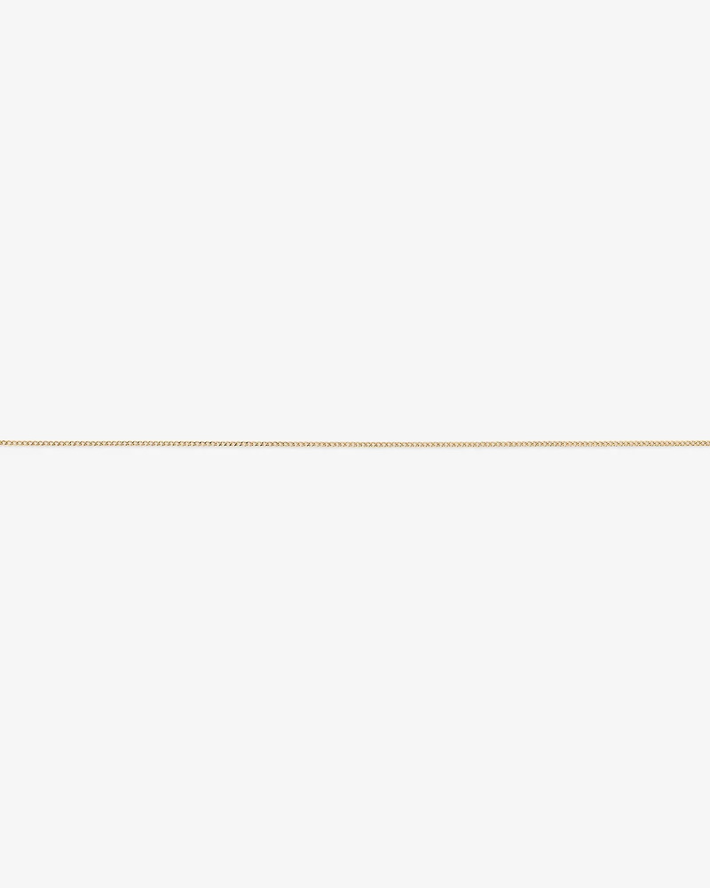 50cm (20") 1.96mm Width Semi Solid Curb Chain in 10kt Yellow Gold