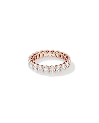 3.15 Carat TW Oval Laboratory-Grown Diamond Eternity Ring in 14kt White Gold