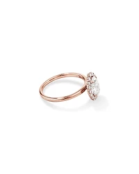 1.46 Carat TW Oval Cut Laboratory-Grown Diamond Halo Engagement Ring in 14kt Rose and White Gold