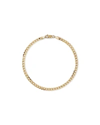 21cm (8.5") 3.75mm Flat Beveled Curb Bracelet in 10kt Yellow Gold