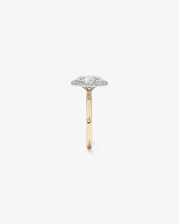 2.34 Carat TW Oval Cut Laboratory-Grown Diamond Halo Engagement Ring in 14kt Yellow and White Gold