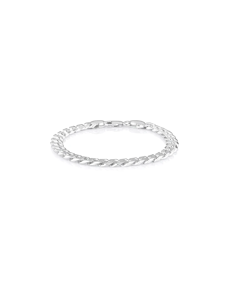 21cm (8.5") 7.2mm Width Curb Bracelet in Sterling Silver