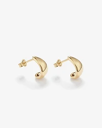 Polished Half Hoop Stud Earrings in 10kt Yellow Gold