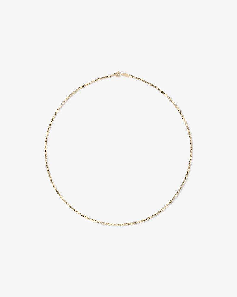50cm (20") Hollow Belcher Chain in 10kt Rose Gold