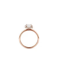 Bague De Fiançailles Halo En Diamant De Laboratoire Taille Émeraude De 1,46 Carat Poids Total En Or Jaune Et Blanc 14 Carats