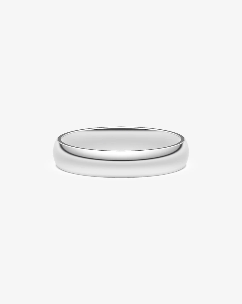 5mm High Domed Wedding Band 10kt Yellow Gold