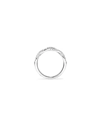 0.25 Carat TW Twist Diamond Wedding Ring in 14kt White Gold