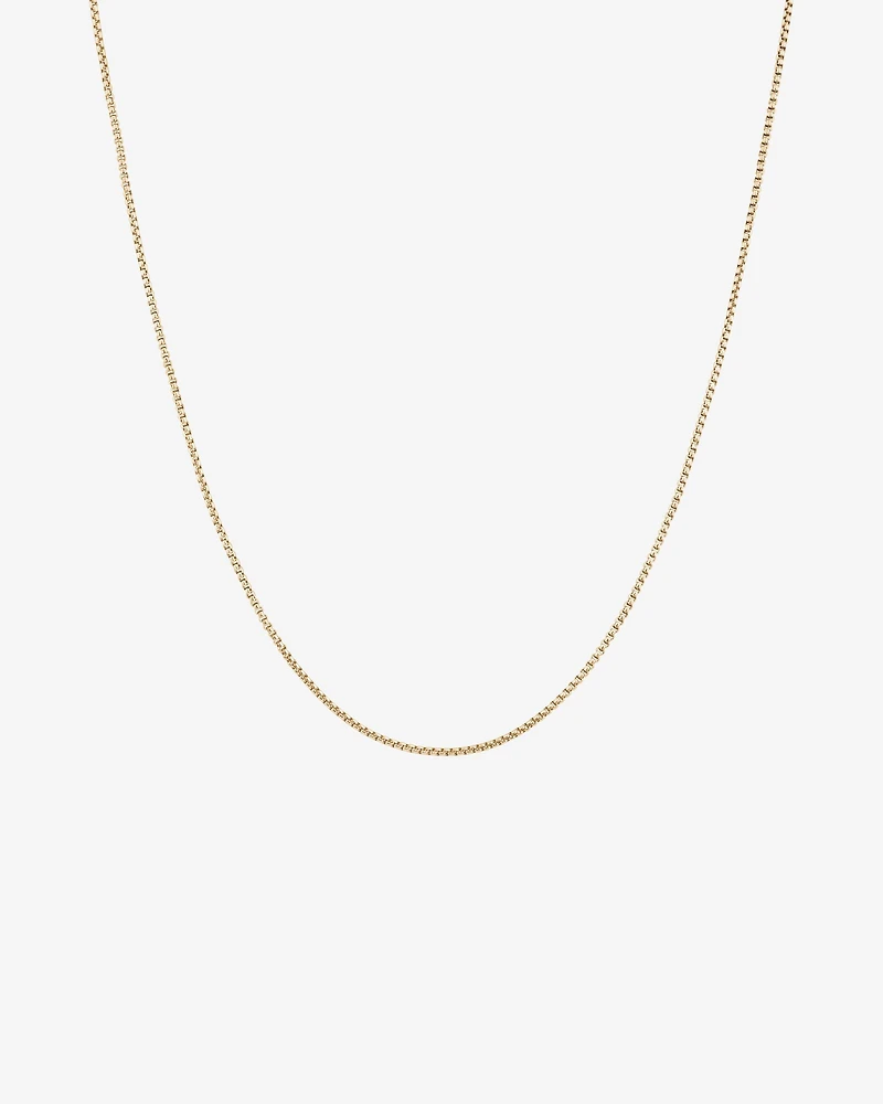 45cm (18") Hollow Round Box Chain in 14kt Yellow Gold