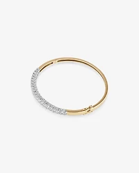 Hinged Bangle with 2 Carat TW of Diamonds in 14kt Yellow & White Gold