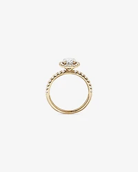 1.78 Carat TW Oval Laboratory-Grown Diamond Halo Engagement Ring in 14kt White Gold