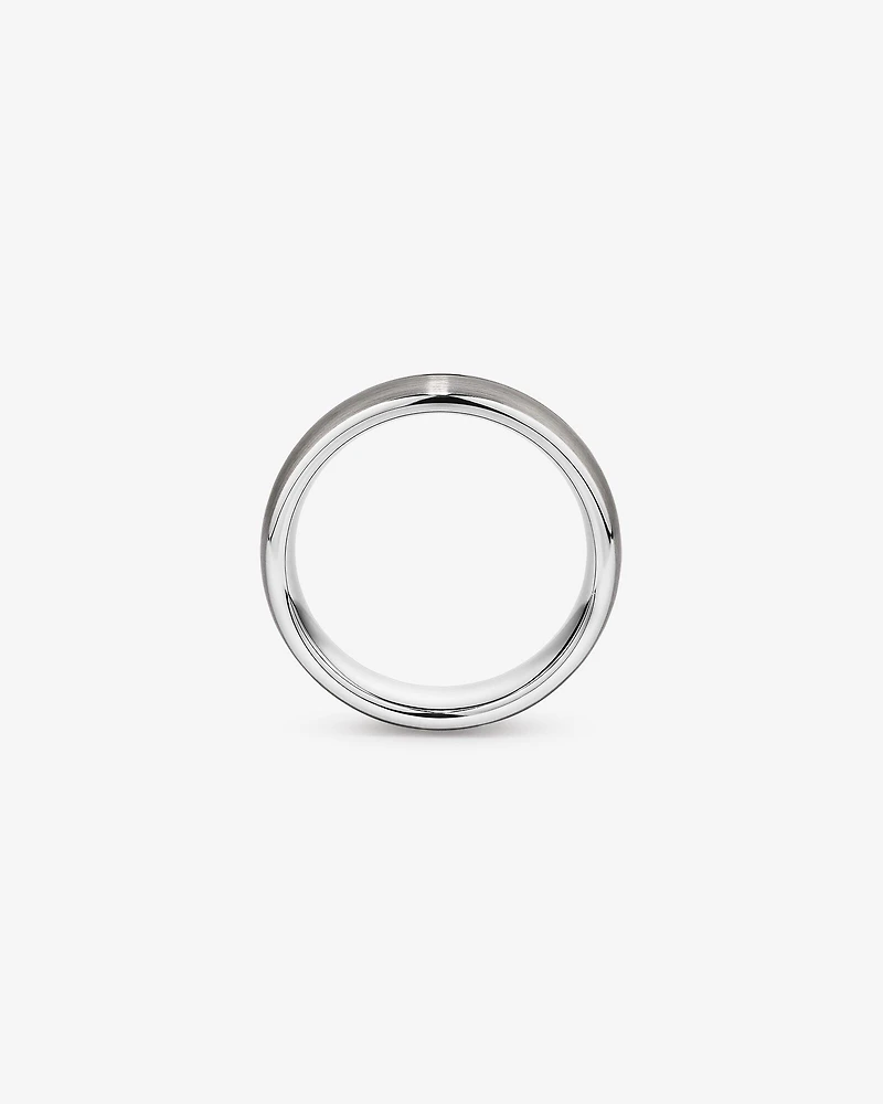 6mm Polished and Brushed Tungsten Wedding Band