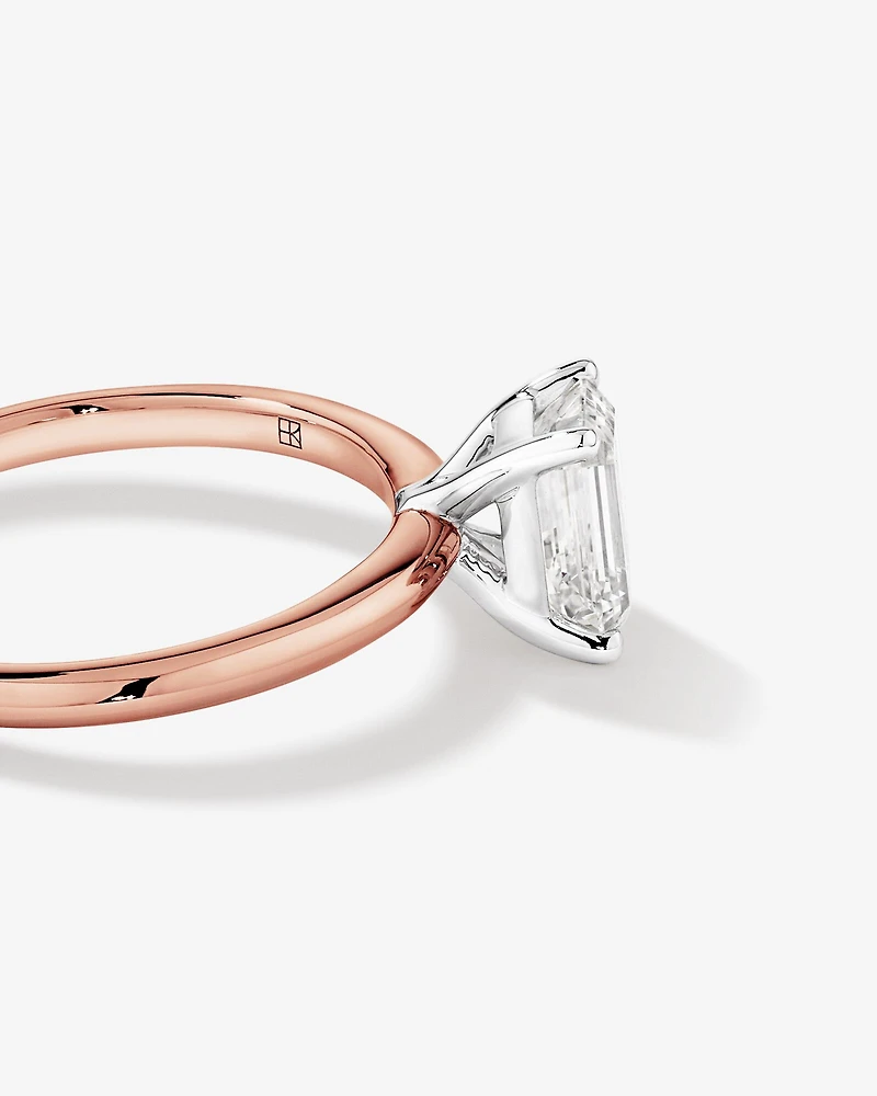 1.25 Carat TW Emerald Cut Laboratory-Grown Diamond Solitaire Engagement Ring In 14kt White Gold