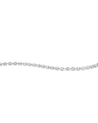 Pear Shaped Cubic Zirconia Bezel Set Tennis Bracelet in Sterling Silver