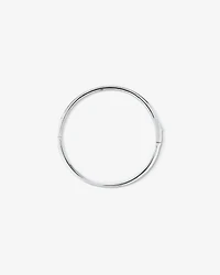 Cubic Zirconia Eternity Oval Bangle in Sterling Silver