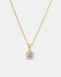 0.50 Carat TW Diamond Solitaire Pendant in 18kt White Gold