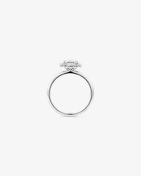 Carat TW Emerald Cut Laboratory-Grown Diamond Halo Engagement Ring in 14kt Yellow and White Gold
