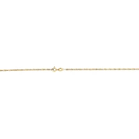 45cm (18") 1mm-1.5mm Width Hollow Singapore Chain in 10kt Yellow Gold