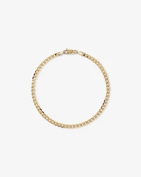21cm (8.5") 3.75mm Flat Beveled Curb Bracelet in 10kt Yellow Gold