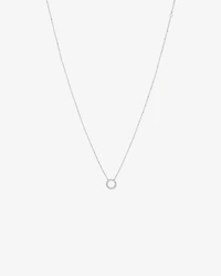Carat TW Diamond Circle Necklace in 10kt White Gold