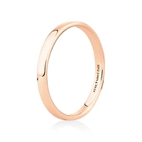 2mm Lite Half Round Wedding Band in 10kt Yellow Gold