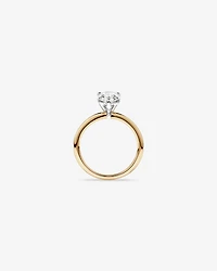 2.00 Carat TW Pear Cut Laboratory-Grown Diamond Solitaire Engagement Ring in 14kt Yellow and White Gold