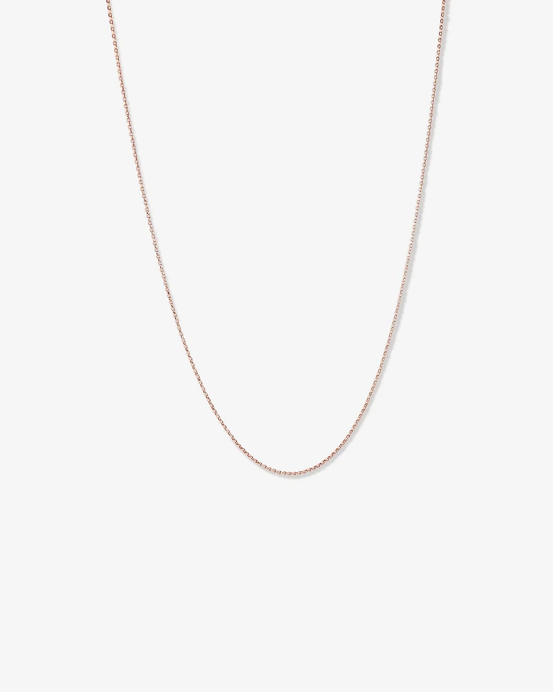 45cm (18") 1mm-1.5mm Width Solid Belcher Chain in 10kt Yellow Gold