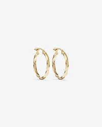 15mm Square Twist Hoop Earrings in 10kt Rose Gold
