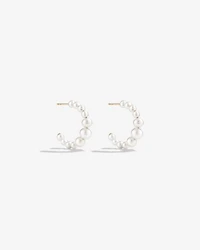 Huggie Earrings with Cultured Freshwater Pearls in 10kt Yellow Gold
