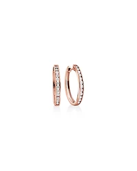 Huggie Earrings with 0.50 Carat TW of Diamonds in 10kt Rose Gold