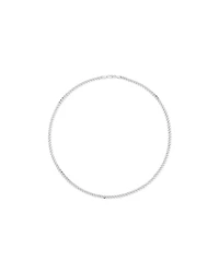 55cm (22") 4.30mm Width Bevelled Curb Chain Necklace  in Sterling Silver