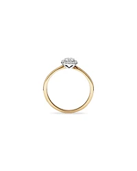 0.10 Carat TW Round Cluster Diamond Promise Ring in 10kt Yellow and White Gold