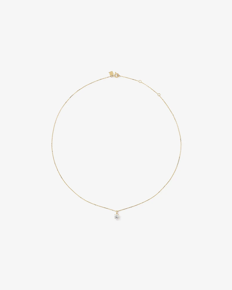 0.50Carat TW Laboratory-Grown Diamond Solitaire Pendant in 14kt Yellow Gold