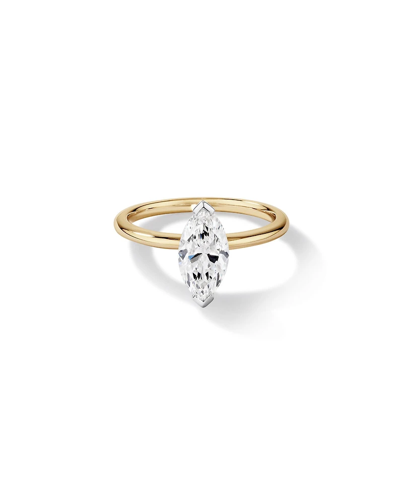 1.25 Carat TW Marquise Laboratory-Grown Diamond Solitaire Engagement Ring in 14kt White Gold